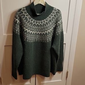 Vineyard Vines Sweater 3X Alpine Fair Isle Mock  Alpaca /Merino mix